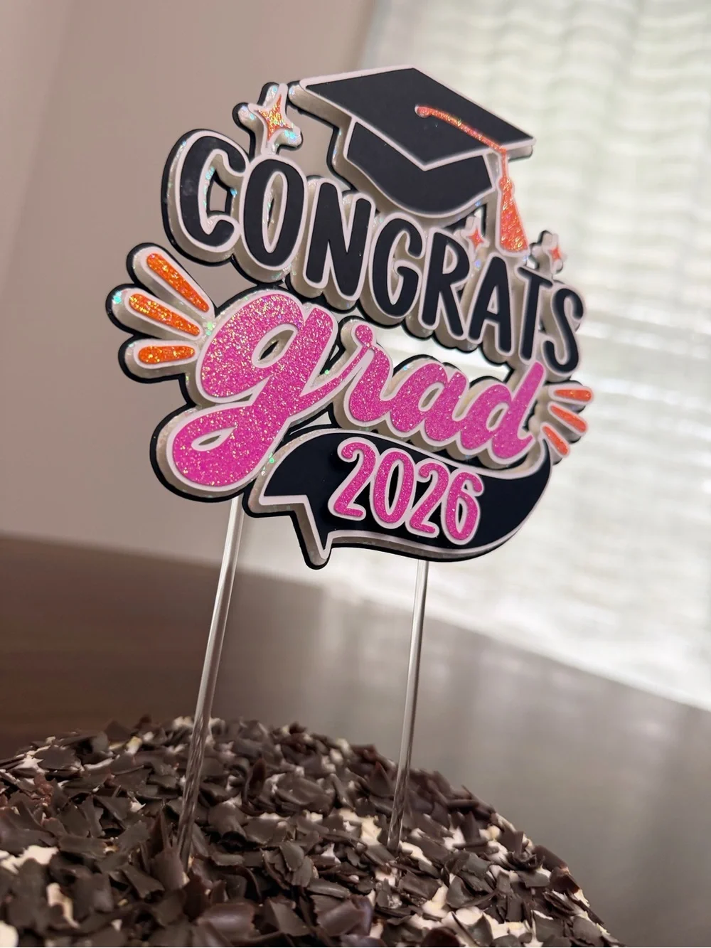 Personalized Graduation Cake Topper | Custom Grad Cap, Congrats Grad 2026